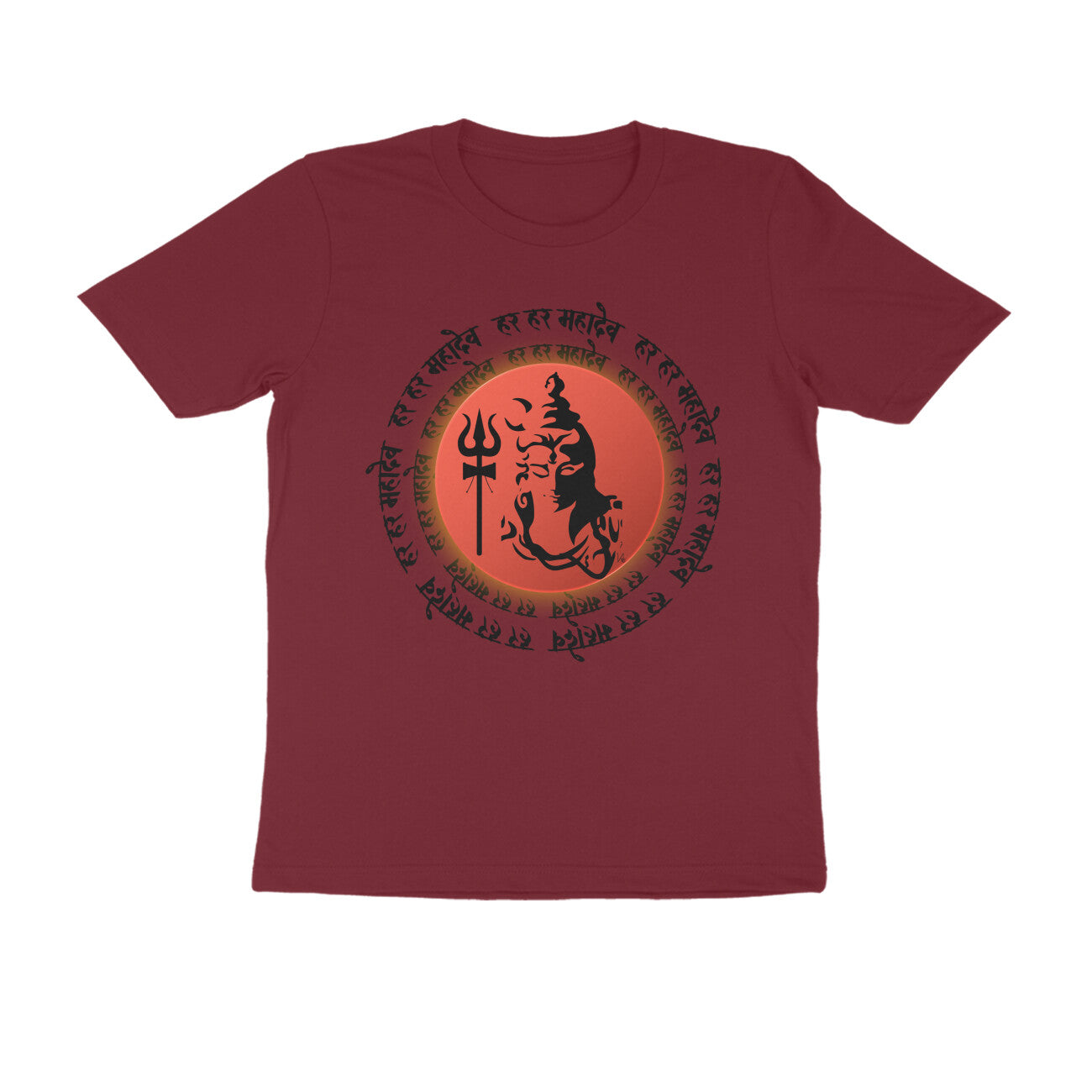 Unisex Round Neck Half Sleeve - Har Har Mahadev T-shirt