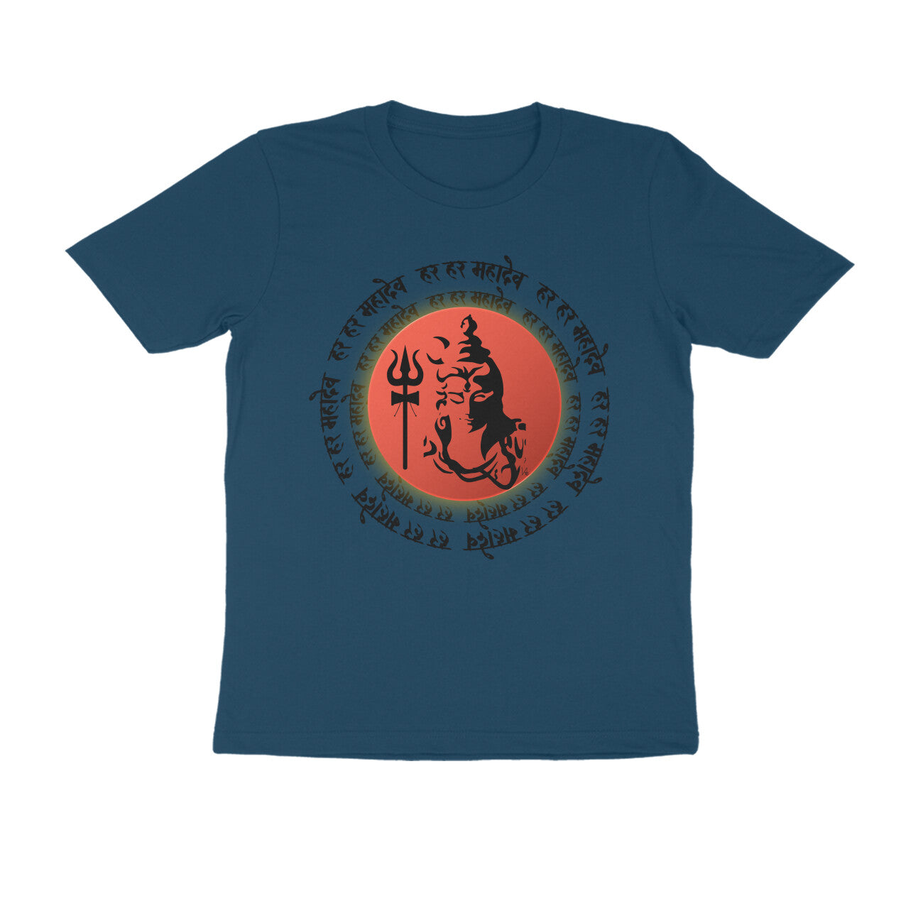 Unisex Round Neck Half Sleeve - Har Har Mahadev T-shirt