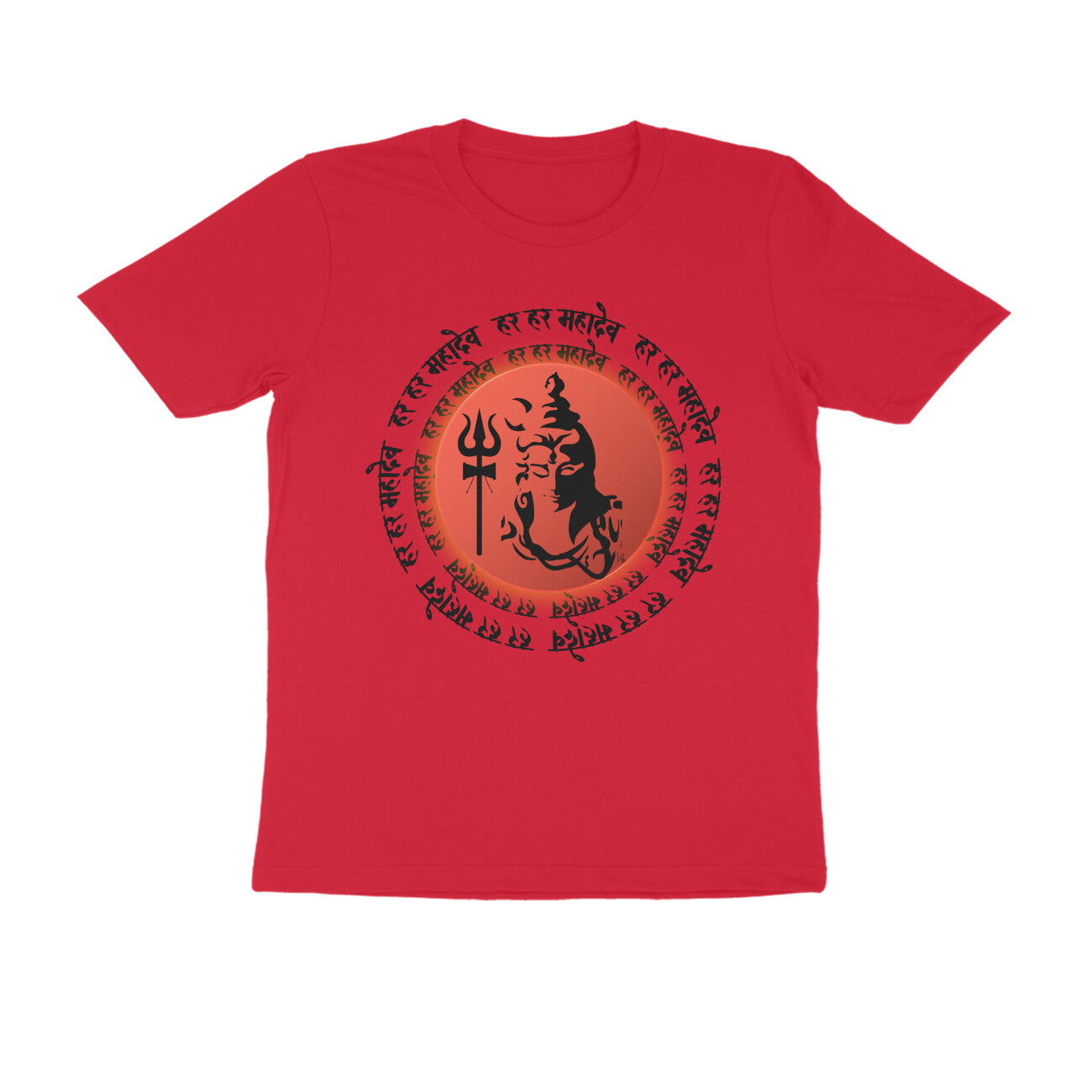 Unisex Round Neck Half Sleeve - Har Har Mahadev T-shirt