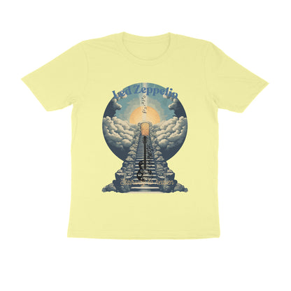 Male Round Neck Half Sleeve -Led Zeppelin, Stairway to Heaven T-shirt
