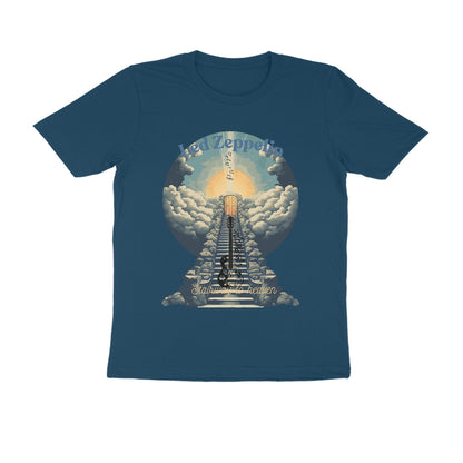 Male Round Neck Half Sleeve -Led Zeppelin, Stairway to Heaven T-shirt