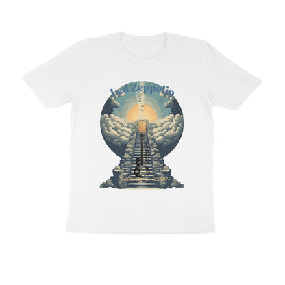 Male Round Neck Half Sleeve -Led Zeppelin, Stairway to Heaven T-shirt