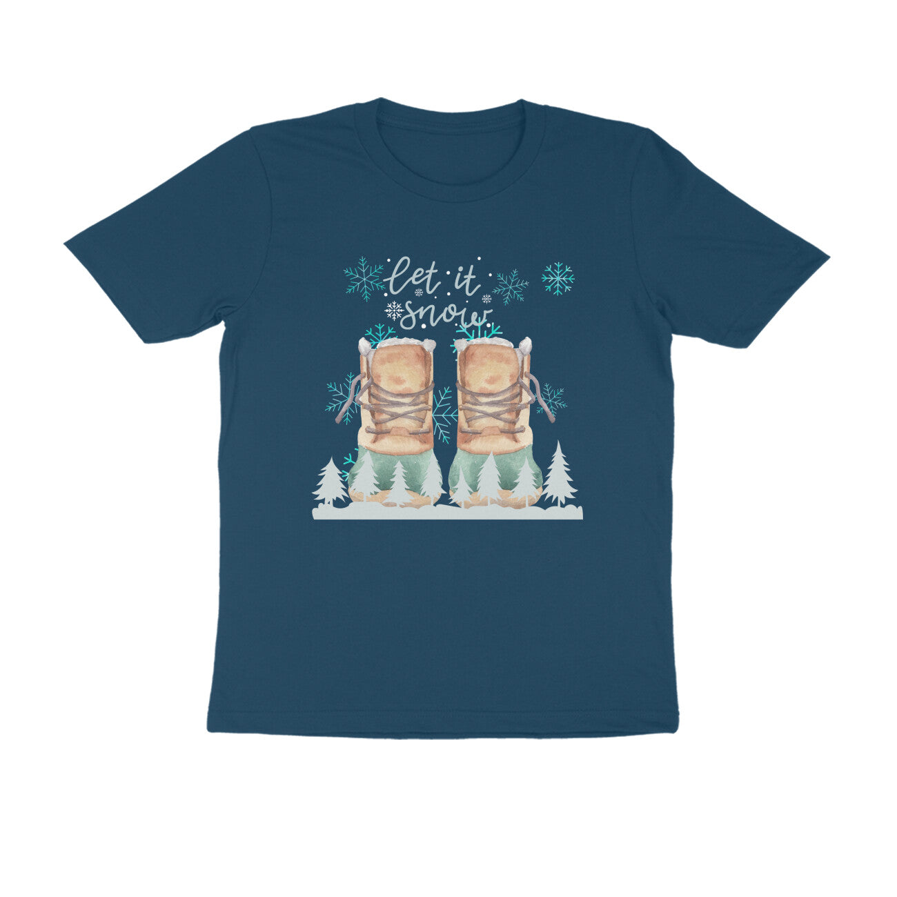 Unisex Round Neck Half Sleeve - Essence of Winter T-shirt