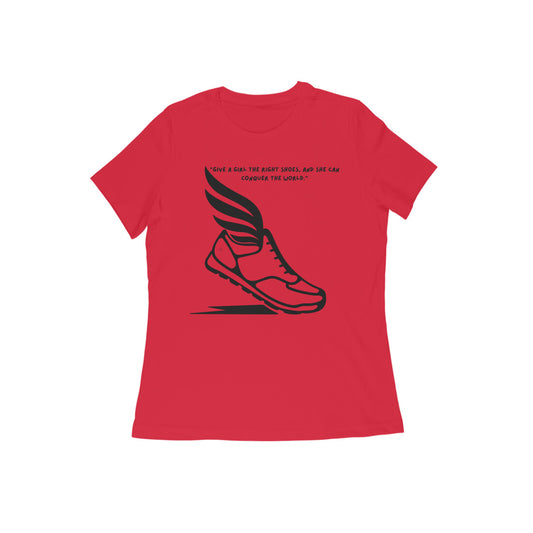Female Round Neck Half Sleeve - Ethereal Wing T-shirt