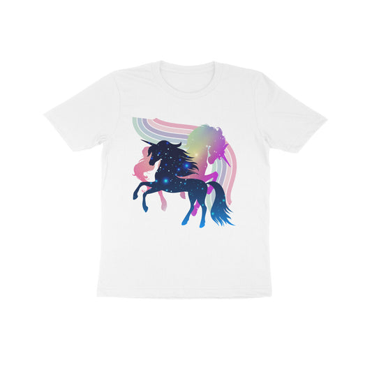 Girl Round Neck Half Sleeve - Unicorn Magic T-shirt