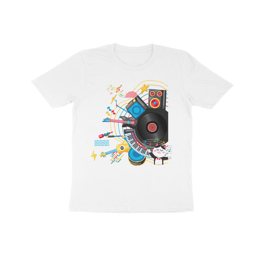 Unisex Kids Round Neck Half Sleeve - Music Mania T-shirt