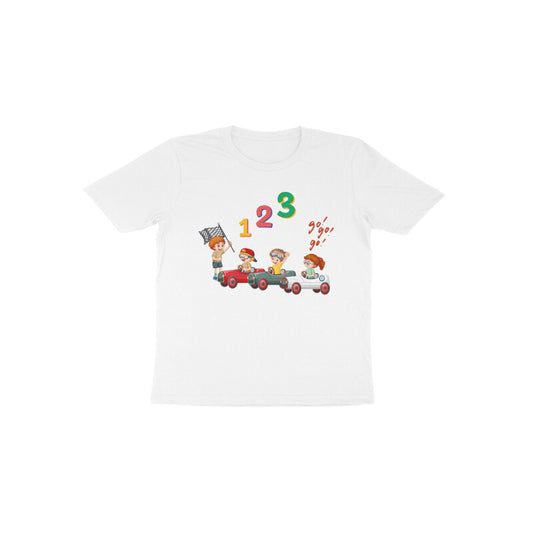 Toddlers Round Neck Half Sleeves - Ready for Race T-shirt