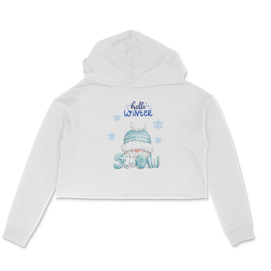 Hello Winter - Female Crop Hoodies