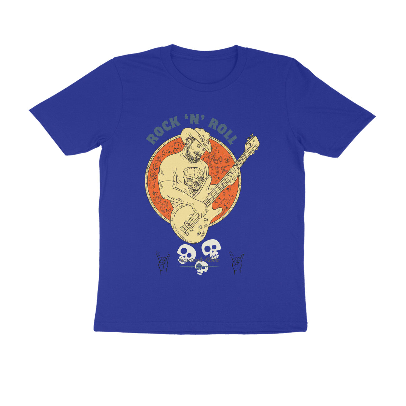 Male Round Neck Half Sleeves - Rock n Roll T-shirt