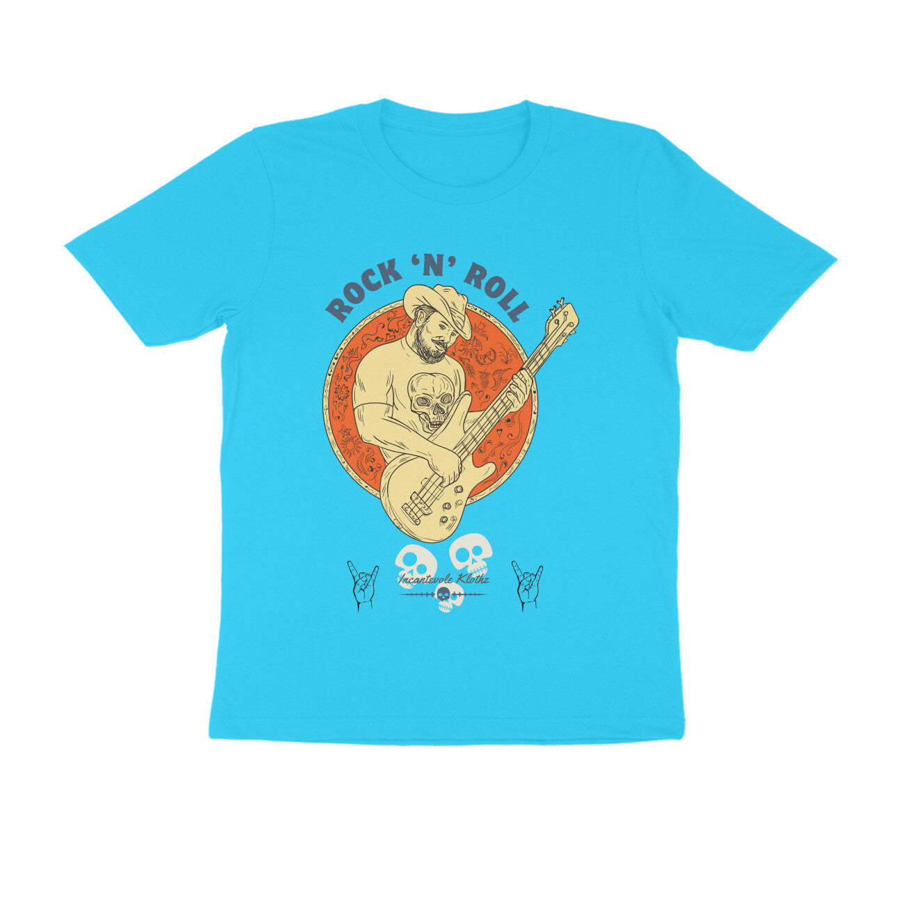 Male Round Neck Half Sleeves - Rock n Roll T-shirt