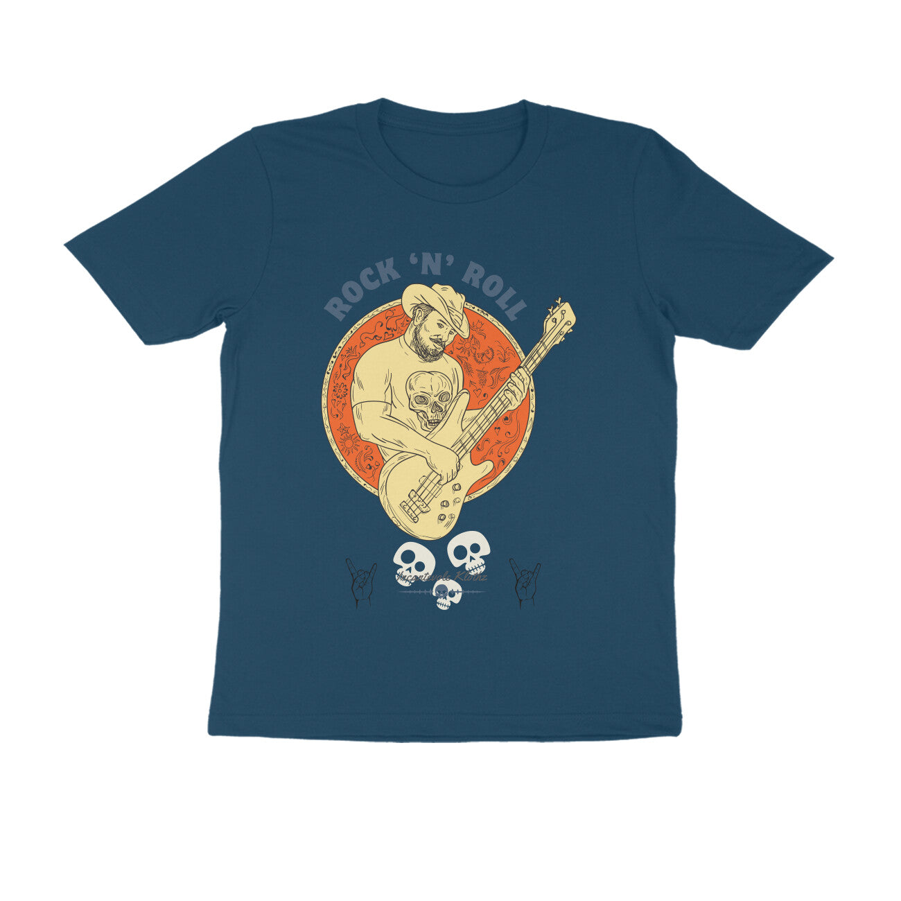 Male Round Neck Half Sleeves - Rock n Roll T-shirt