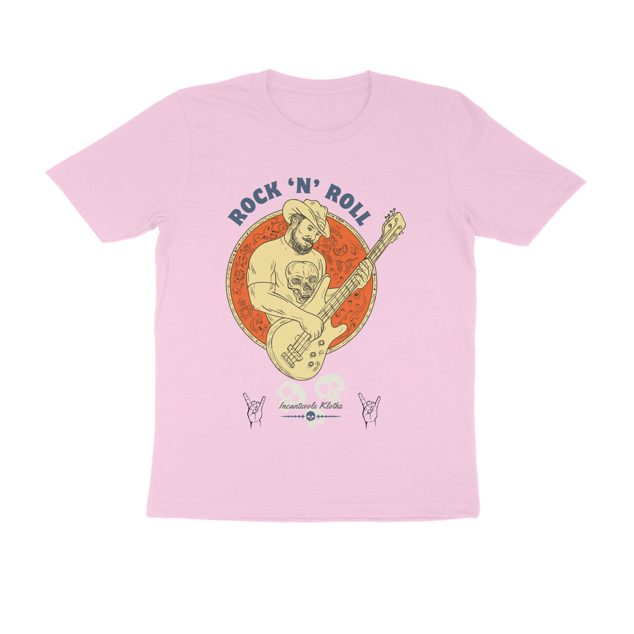 Male Round Neck Half Sleeves - Rock n Roll T-shirt