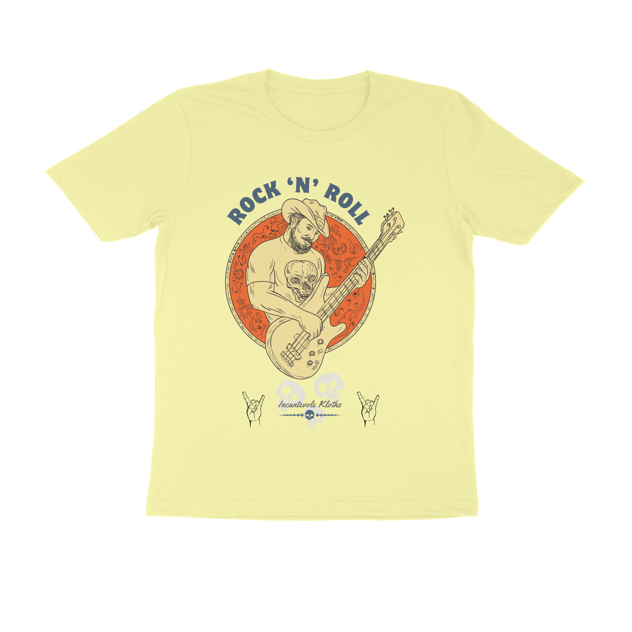 Male Round Neck Half Sleeves - Rock n Roll T-shirt