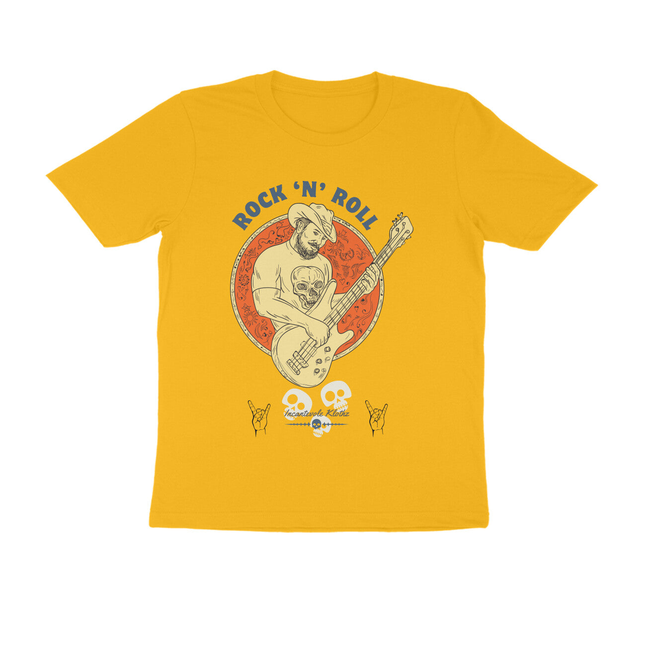 Male Round Neck Half Sleeves - Rock n Roll T-shirt