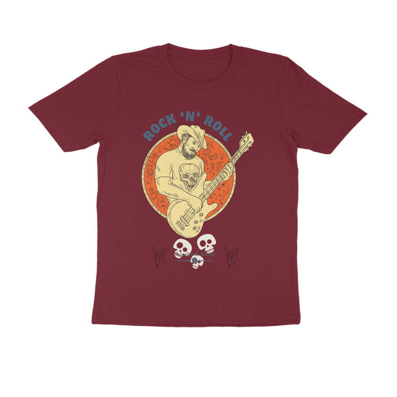 Male Round Neck Half Sleeves - Rock n Roll T-shirt