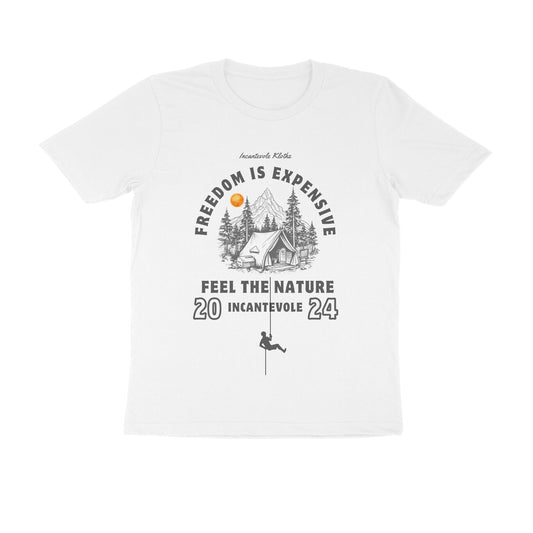 Male Round Neck Half Sleeves - Feel the Nature T-shirt