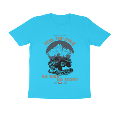 Male Round Neck Half Sleeves - No Risk No Story T-shirt
