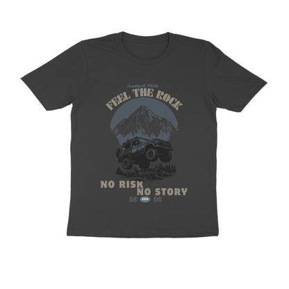 Male Round Neck Half Sleeves - No Risk No Story T-shirt