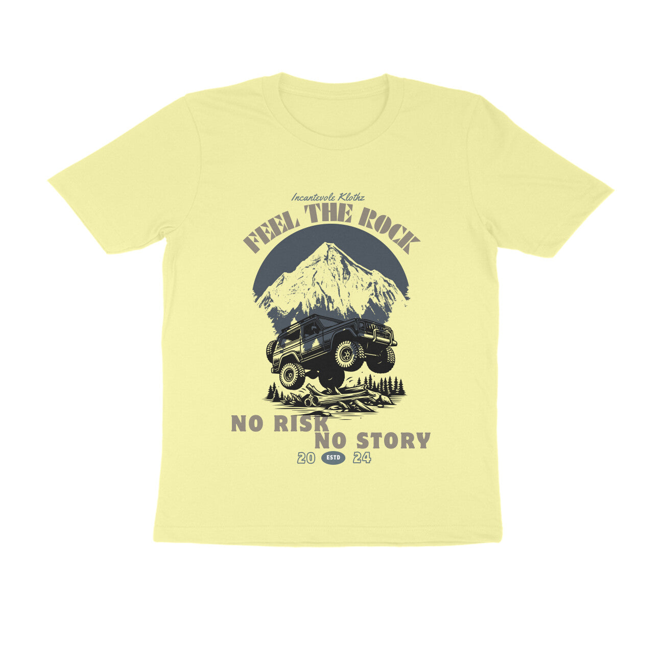 Male Round Neck Half Sleeves - No Risk No Story T-shirt