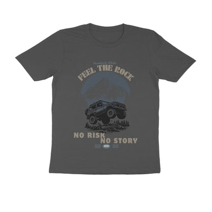 Male Round Neck Half Sleeves - No Risk No Story T-shirt