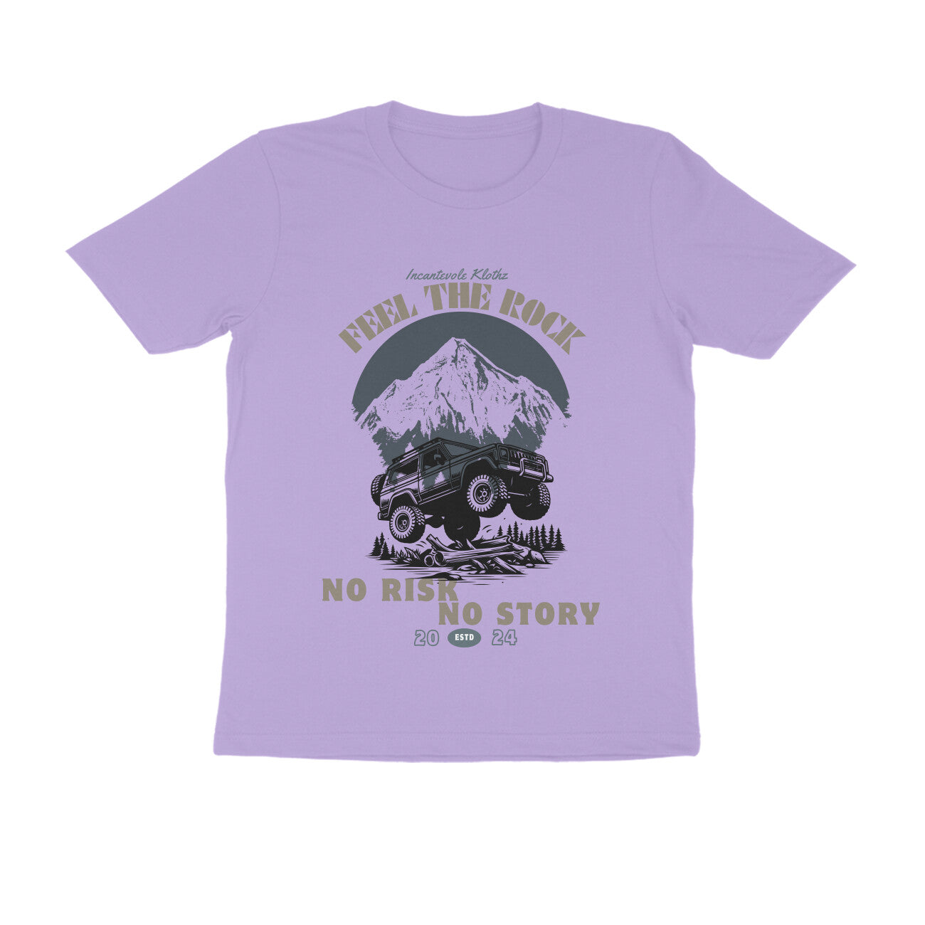 Male Round Neck Half Sleeves - No Risk No Story T-shirt