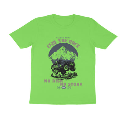 Male Round Neck Half Sleeves - No Risk No Story T-shirt