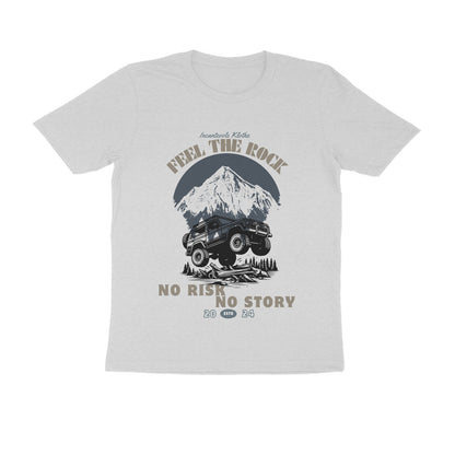 Male Round Neck Half Sleeves - No Risk No Story T-shirt