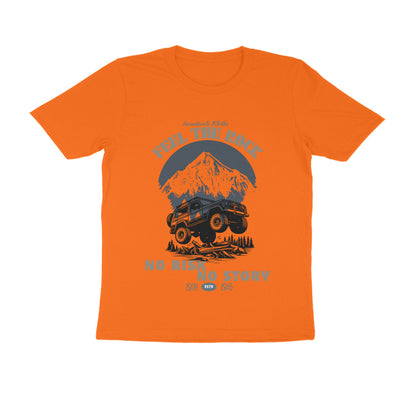 Male Round Neck Half Sleeves - No Risk No Story T-shirt