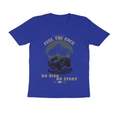 Male Round Neck Half Sleeves - No Risk No Story T-shirt