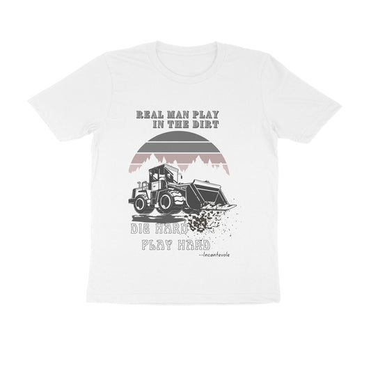 Male Round Neck Half Sleeves - Dig Hard T-shirt