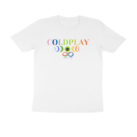 Unisex Round Neck Half Sleeves - Coldplay Rock Concert Tshirt