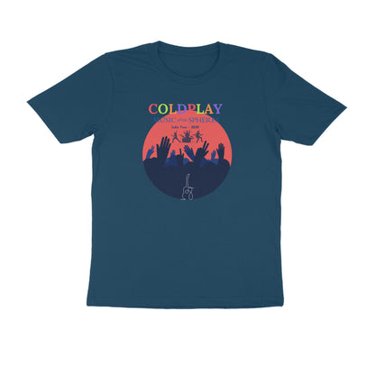Unisex Round Neck Half Sleeves- Coldplay Concert Tshirt Music of the Spheres