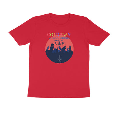 Unisex Round Neck Half Sleeves- Coldplay Concert Tshirt Music of the Spheres