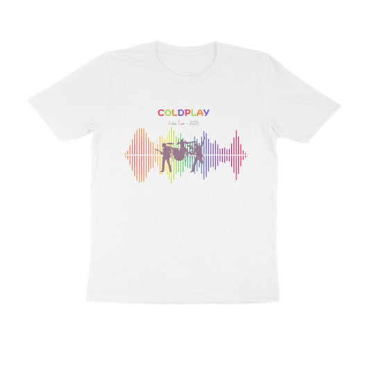 Unisex Round Neck Half Sleeves - Coldplay Concert Tshirt
